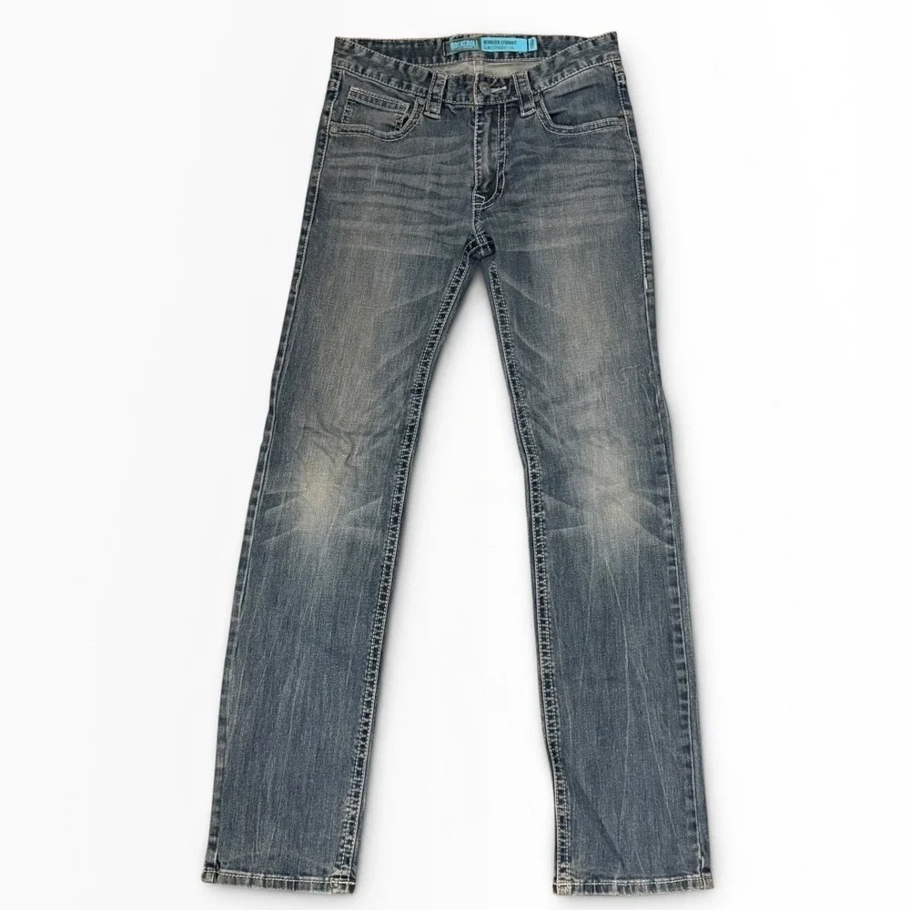 Rock and Roll Cowboy Revolver Slim Straight Leg‎ Jeans Blue 29x34 Western Stack